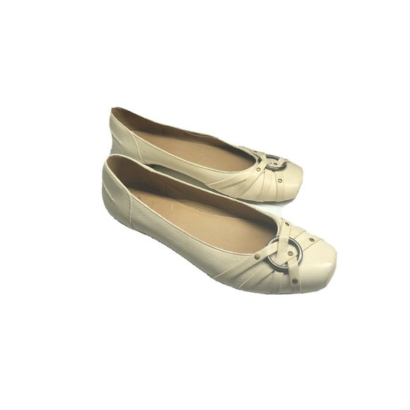 Frye Shoes - Frye Anna Harness Brass O-Ring Ballet Flats Sz 6.5